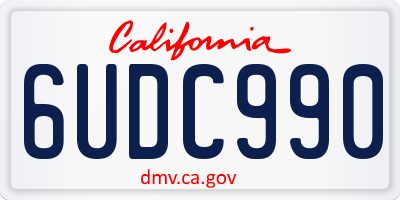CA license plate 6UDC990