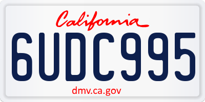 CA license plate 6UDC995