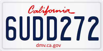 CA license plate 6UDD272