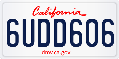 CA license plate 6UDD606
