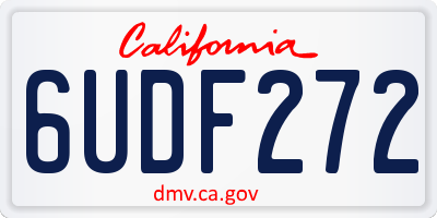 CA license plate 6UDF272
