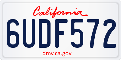 CA license plate 6UDF572