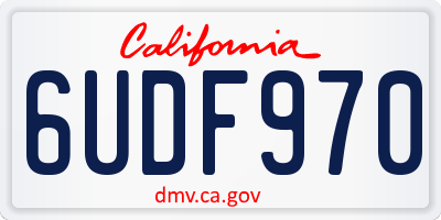 CA license plate 6UDF970