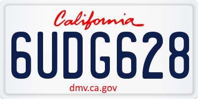 CA license plate 6UDG628