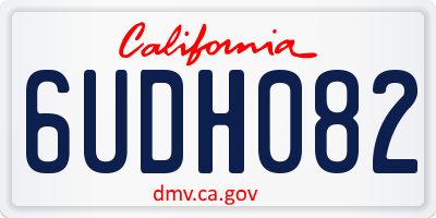 CA license plate 6UDH082