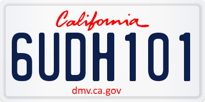 CA license plate 6UDH101