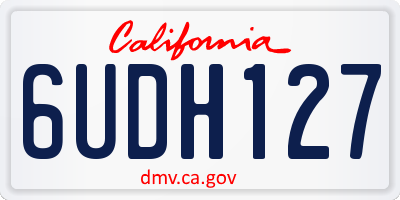 CA license plate 6UDH127
