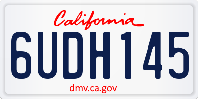 CA license plate 6UDH145