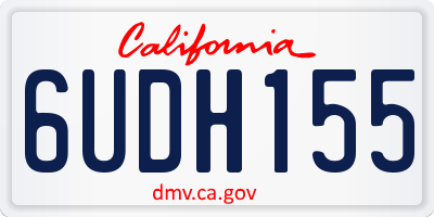 CA license plate 6UDH155