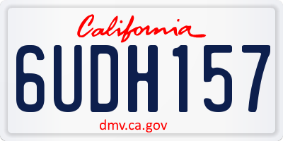 CA license plate 6UDH157