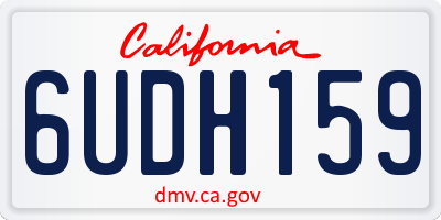 CA license plate 6UDH159