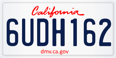 CA license plate 6UDH162