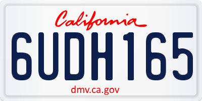 CA license plate 6UDH165