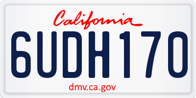 CA license plate 6UDH170