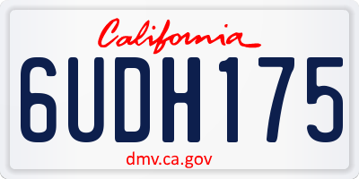 CA license plate 6UDH175