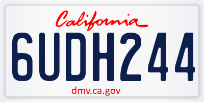 CA license plate 6UDH244