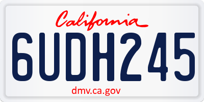 CA license plate 6UDH245