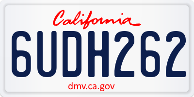 CA license plate 6UDH262