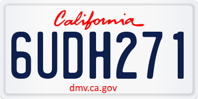 CA license plate 6UDH271