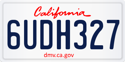 CA license plate 6UDH327