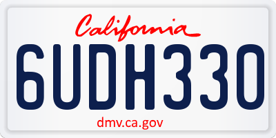 CA license plate 6UDH330