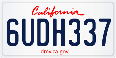 CA license plate 6UDH337