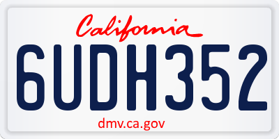 CA license plate 6UDH352