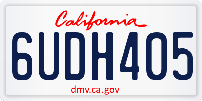 CA license plate 6UDH405