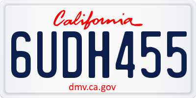 CA license plate 6UDH455