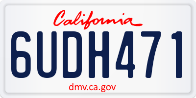 CA license plate 6UDH471
