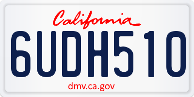 CA license plate 6UDH510