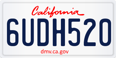 CA license plate 6UDH520