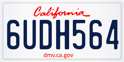 CA license plate 6UDH564