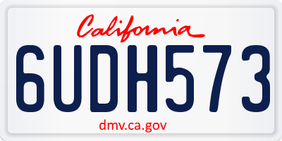 CA license plate 6UDH573