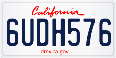CA license plate 6UDH576