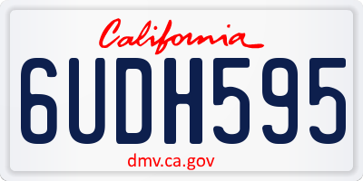 CA license plate 6UDH595