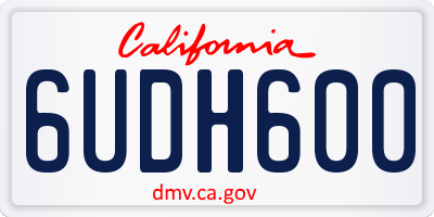 CA license plate 6UDH600