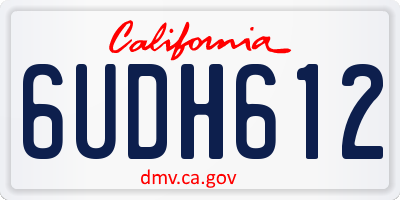 CA license plate 6UDH612