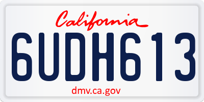 CA license plate 6UDH613