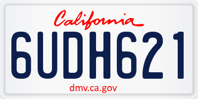 CA license plate 6UDH621