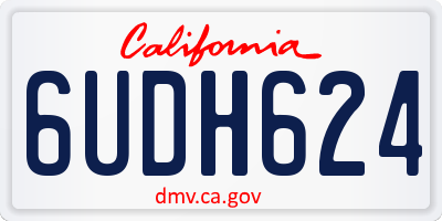 CA license plate 6UDH624