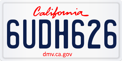 CA license plate 6UDH626