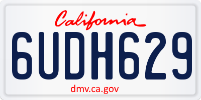 CA license plate 6UDH629