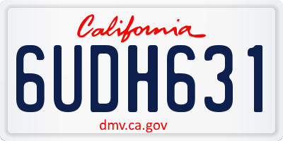 CA license plate 6UDH631