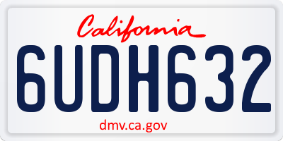 CA license plate 6UDH632
