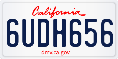 CA license plate 6UDH656