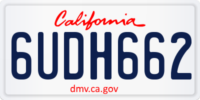 CA license plate 6UDH662
