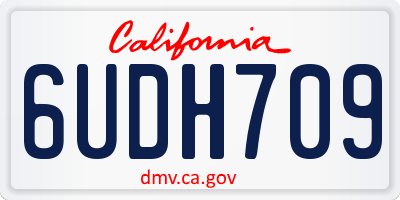 CA license plate 6UDH709