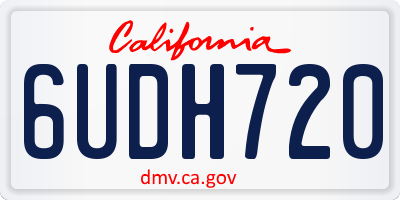 CA license plate 6UDH720