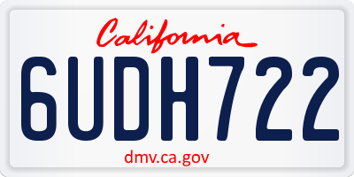 CA license plate 6UDH722